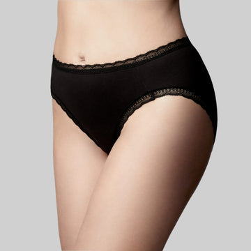 Cotton Classic Hi Cut Brief Black